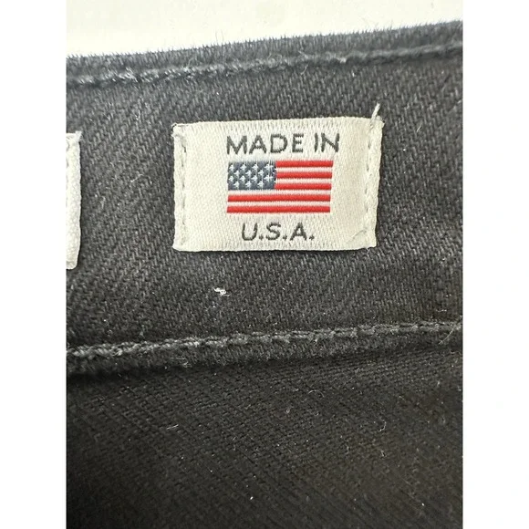 RE/DONE Jeans Womens 28 Black Originals High Rise Ankle Crop Button Fly Grunge - Picture 5 of 9